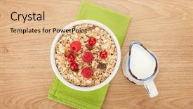  Presentation with nuts milk - Cool new slides with kit of sound speakers isolated on white background backdrop and a gray colored foreground