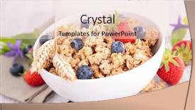  Presentation with muesli - Beautiful PPT theme featuring healthy breakfast with muesli backdrop and a lemonade colored foreground