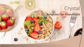  Presentation with healthy breakfast - Slide deck enhanced with healthy breakfast background and a lemonade colored foreground