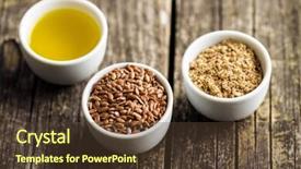  Presentation with oil and gas - Audience pleasing presentation design consisting of healthy brown linseeds minced linseed backdrop and a tawny brown colored foreground
