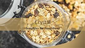  Presentation with breakfast cereal - Slide deck with healthy-cereal-breakfast-mixed-muesli background and a yellow colored foreground