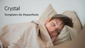  Presentation with sleeping - Slide set featuring healthy child sleep sweet dreams background and a light gray colored foreground