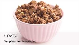  Presentation with white chocolate - Cool new presentation theme with healthy chocolate granola in bowl backdrop and a lemonade colored foreground