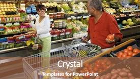  Presentation with middle america - Beautiful presentation theme featuring healthy choices - middle aged african american woman backdrop and a red colored foreground