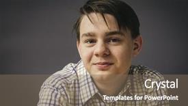  Presentation with wind energy close up portrait - PPT theme enhanced with healthy college students - closeup portrait confident handsome teenager background and a  colored foreground