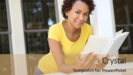  Presentation with africas cute - PPT layouts featuring healthy college students - cute young african woman background and a  colored foreground