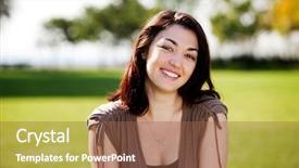  Presentation with young college student diagnosis of sti - Amazing PPT theme having healthy college students - happy young student outside backdrop and a  colored foreground