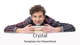  Presentation with man relaxing on massage table - Presentation design consisting of healthy college students - smiling young man lying background and a  colored foreground