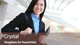  Presentation with pressure washing business proposal pre - PPT theme featuring healthy college students - young pretty asian business woman background and a tawny brown colored foreground