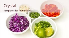  Presentation with white healthy food - Amazing slides having healthy colorful food chopped produce backdrop and a lemonade colored foreground