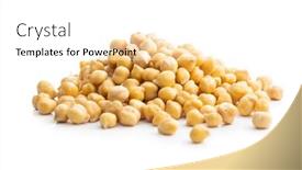  Presentation with healthy - PPT layouts enhanced with healthy-cooked-chickpeas-isolated background and a white colored foreground