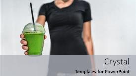  Presentation with healthy breakfast - Colorful slide deck enhanced with healthy-detox-diet-breakfast-cleanse backdrop and a light gray colored foreground