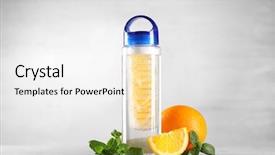  Presentation with detox - Cool new theme with healthy detox water with fruits backdrop and a white colored foreground