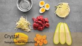  Presentation with dog food - Amazing slide deck having healthy dog food flat lay backdrop and a gold colored foreground