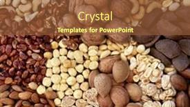  Presentation with food minerals - Slide deck having healthy-dried-nut-selection-health background and a tawny brown colored foreground