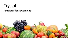  Presentation with panoramic - Audience pleasing PPT layouts consisting of healthy eating - panoramic collection fresh fruits backdrop and a white colored foreground