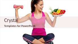  Presentation with weightloss - Amazing presentation theme having healthy eating and exercise backdrop and a lemonade colored foreground