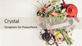  Presentation with herbal medicine - Amazing theme having healthy eating and herbal medicine backdrop and a lemonade colored foreground