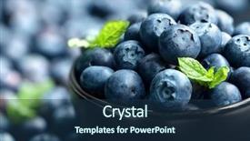  Presentation with antioxidant - Slide deck with healthy eating and nutrition background and a ocean colored foreground