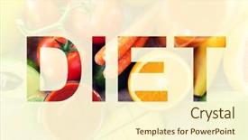  Presentation with healthy juice - PPT layouts with healthy eating and vegetarian diet concept - juice fruits and vegetables on table background and a cream colored foreground