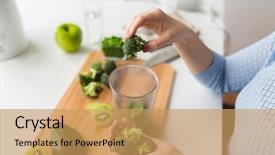  Presentation with baby food - PPT theme having healthy eating baby food diet background and a yellow colored foreground