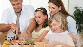  Presentation with moslem family - Amazing presentation having healthy eating children - family making sandwiches together backdrop and a coral colored foreground