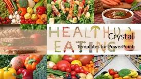  Presentation with grains - Audience pleasing slides consisting of healthy eating collage lots backdrop and a lemonade colored foreground