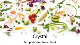  Presentation with botanical - Presentation theme with healthy eating concept botanical art background and a white colored foreground