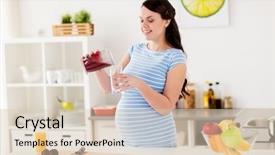  Presentation with people - Audience pleasing theme consisting of healthy eating cooking pregnancy backdrop and a lemonade colored foreground