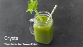  Presentation with detox - PPT theme consisting of healthy-eating-detox-and-vegetable background and a dark gray colored foreground