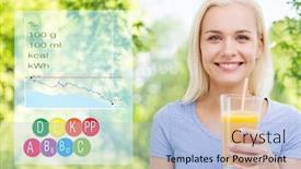  Presentation with nutritional value - Amazing presentation theme having healthy-eating-diet-and-people backdrop and a light blue colored foreground