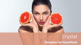  Presentation with healthy diet organic food - Presentation theme having healthy-eating-diet-beautiful-healthy background and a coral colored foreground