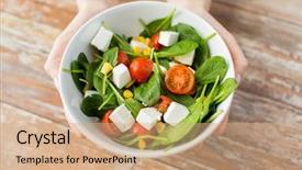  Presentation with healthy people - Cool new presentation design with healthy eating dieting and people backdrop and a coral colored foreground