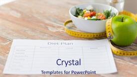  Presentation with meal planning - Amazing PPT theme having meal planning - healthy eating dieting slimming backdrop and a sky blue colored foreground