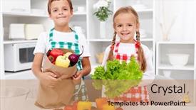  Presentation with nutrition education - Amazing slide deck having healthy eating education - kids backdrop and a coral colored foreground