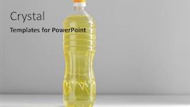  Presentation with oil plastic - Slide deck with healthy-eating-food-and-culinary background and a light gray colored foreground