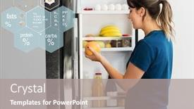  Presentation with nutritional value - Cool new presentation theme with healthy-eating-food-and-diet backdrop and a gray colored foreground