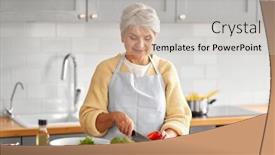  Presentation with healthy eating - Theme with healthy-eating-food-cooking background and a soft green colored foreground