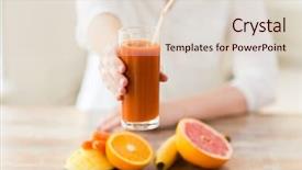  Presentation with healthy juice - Beautiful presentation theme featuring healthy eating food dieting and people concept - close up of woman hands with fruits and fresh juice sitting at table backdrop and a lemonade colored foreground