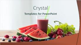  Presentation with healthy juice - Amazing presentation theme having healthy eating food dieting and vegetarian concept - glass with fruit and berry juice or smoothie on wooden table backdrop and a sky blue colored foreground