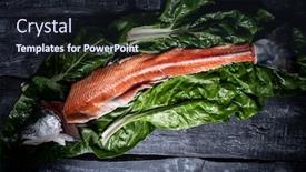 Presentation with healthy eating - Amazing slide set having healthy-eating-fresh-salmon-fish backdrop and a wine colored foreground