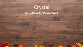  Presentation with fresh fruits vegetables - Presentation theme enhanced with healthy-eating-ingredients-fresh-vegetables background and a coral colored foreground