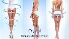  Presentation with body fat - Audience pleasing presentation consisting of surgery abdomen - fat lose liposuction sport fitness backdrop and a sky blue colored foreground