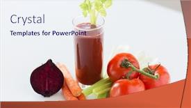  Presentation with healthy diet organic food - Audience pleasing presentation theme consisting of healthy-eating-organic-food backdrop and a sky blue colored foreground