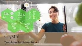  Presentation with nutritional value - Audience pleasing slide deck consisting of healthy-eating-people-and-diet backdrop and a coral colored foreground