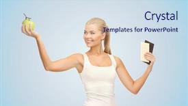  Presentation with diet low carb concept healthy - Theme having healthy eating slimming and diet background and a sky blue colored foreground