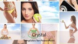  Presentation with food body - Amazing presentation theme having healthy eating sport vegetarian food and beautiful body concept backdrop and a lemonade colored foreground