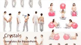  Presentation with family healthy eating - Beautiful presentation theme featuring healthy eating sports and relation backdrop and a lemonade colored foreground