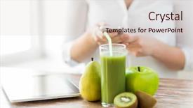  Presentation with healthy people - Presentation theme consisting of healthy eating technology diet background and a lemonade colored foreground