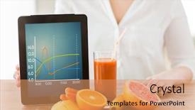  Presentation with technology health - PPT theme featuring healthy eating technology diet background and a coral colored foreground